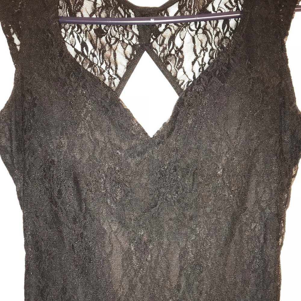SOLD-Black lace dress - Picture 5 of 7